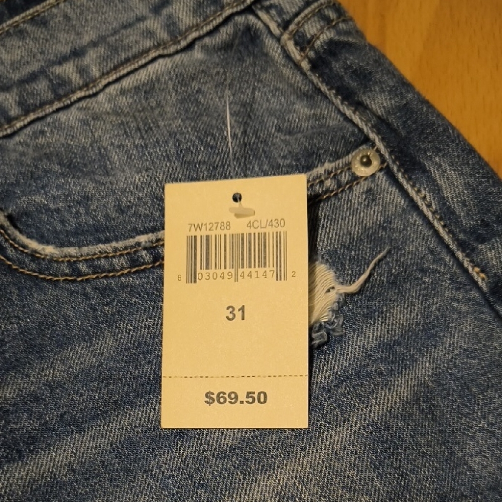 NWT Lucky Brand | Distressed Blue Mini Skirt - Picture 4 of 5